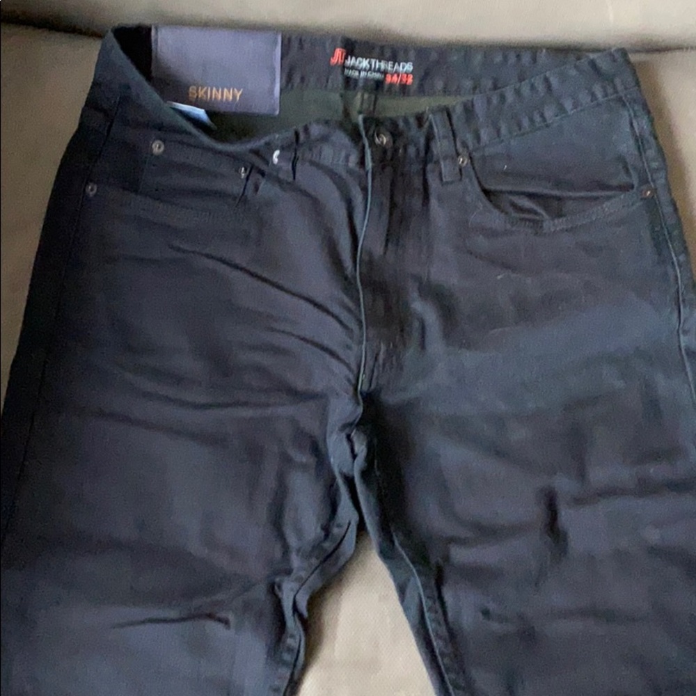 NWT Jack Threads Black Skinny Jeans Sz 34 x 32